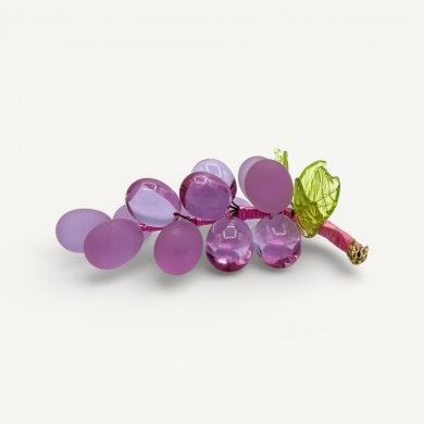 VIGNA | Grappe de raisin en verre dépoli rosé | Murano Store