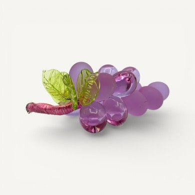 VIGNA | Cacho de uva em vidro fosco rosé | Loja Murano