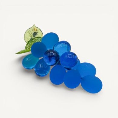 VIGNA | Weintraube 14 Trauben | Hellblauer Satin | Murano Store