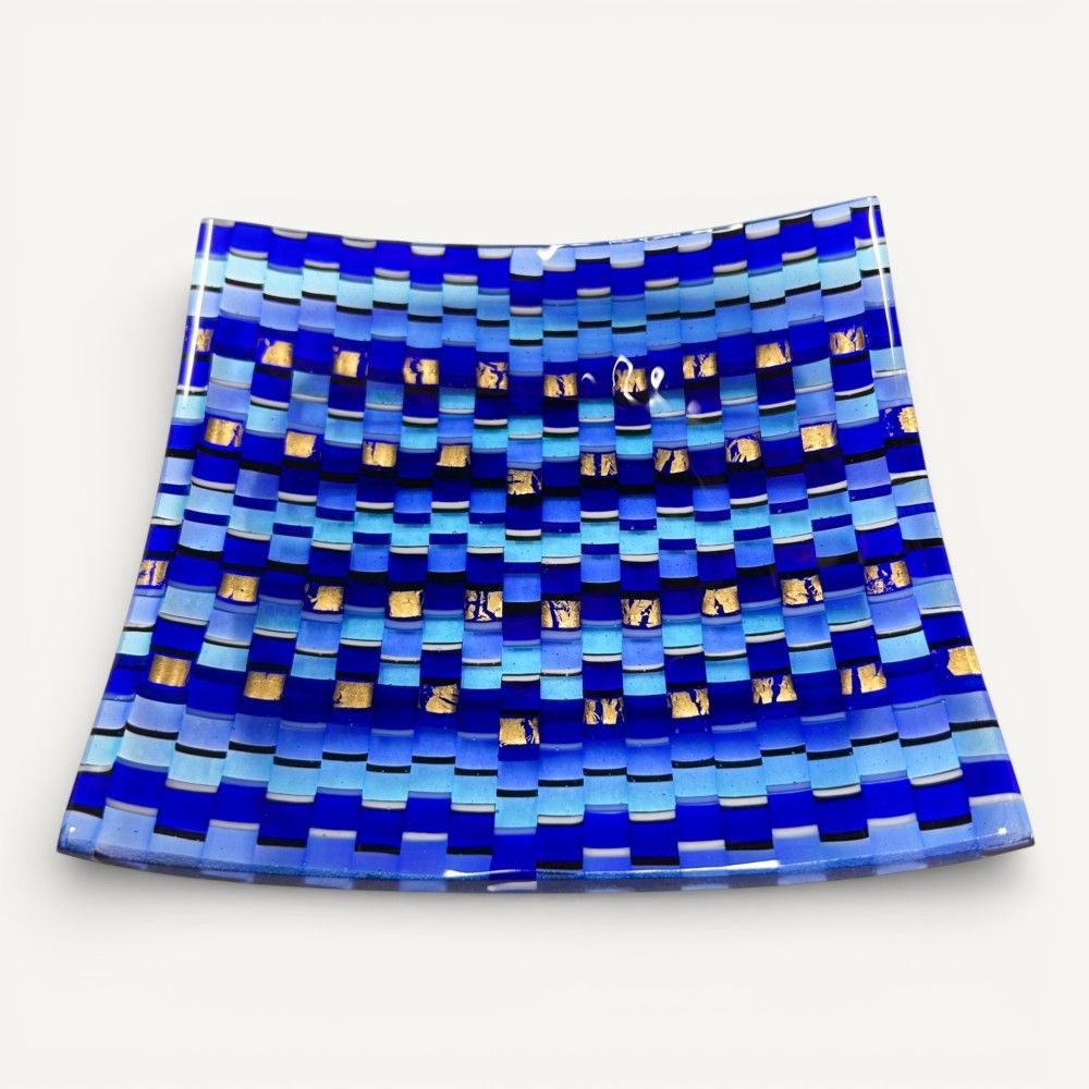 SOLE E LUNA | Plaque en mosaïque bleu et or | Murano Store