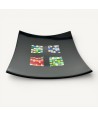PITAGORA | Centro de mesa negro con mosaico y pan de oro | Tienda de Murano