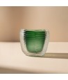 MONTERO - GREEN wrought and submerged vase in Murano glass