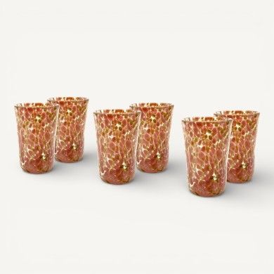 FANTASY | Likörgläsern | antik rosa und gold | Murano Store