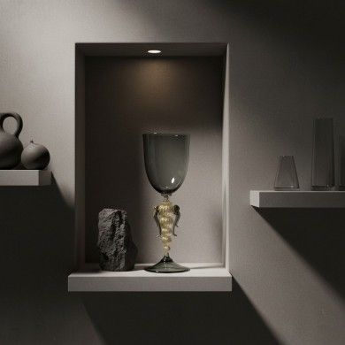 SOSPIRI - Rauchgraue venezianische Schal | Murano Store