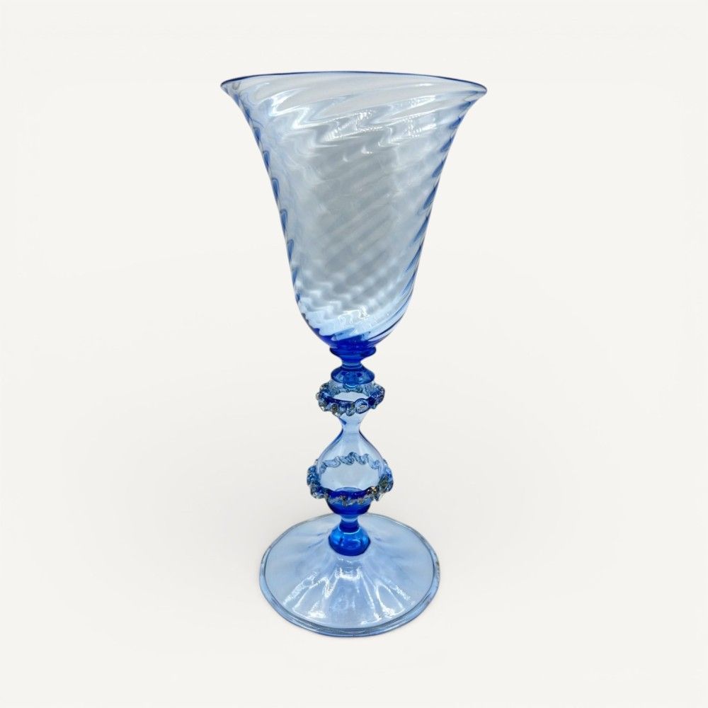 GRAN CANAL | Cálice colecionável azul claro | Tipetti | Murano-Store