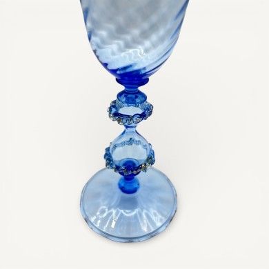 GRAN CANAL | Cálice colecionável azul claro | Tipetti | Murano-Store