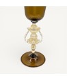 LAZZARO | Venetian Tipetti | Tobacco colored Goblet | Murano Store