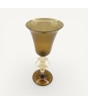LAZZARO | Venetian Tipetti | Tobacco colored Goblet | Murano Store