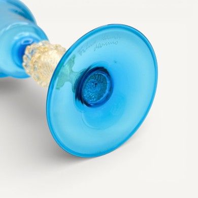 LEONARDO | Tipetto Veneziano azul y pan de oro | Murano Store