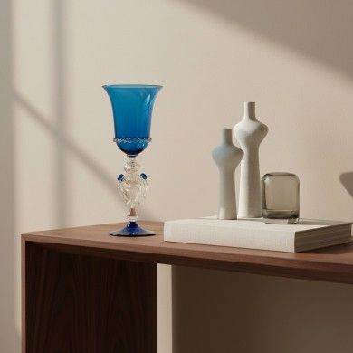 LEONARDO, Sammlerkelch in Blau und Gold | Murano Store