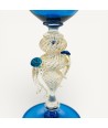 LEONARDO, calice de collection bleu et or | Murano Store