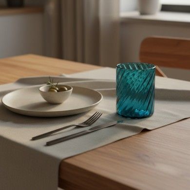 Verre de Table de Murano bleu outre-mer 'Torcello' | Murano-Store