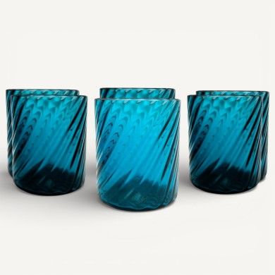 Verre de Table de Murano bleu outre-mer 'Torcello' | Murano-Store