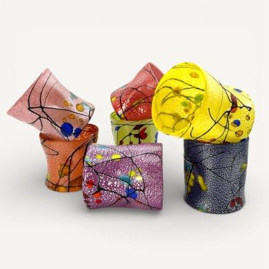 POLLOCK | Goti de Fornasa con Foglia Argento | Murano-Store