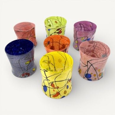 POLLOCK | Goti de Fornasa con Foglia Argento | Murano-Store