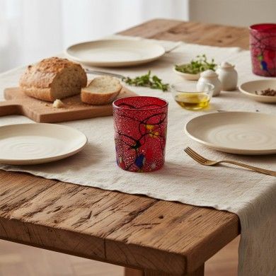 POLLOCK | Goti de Fornasa con Foglia Argento | Murano-Store