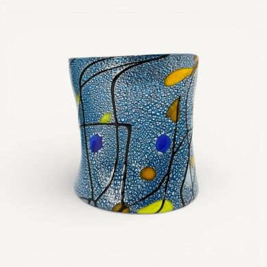 POLLOCK | Goti de Fornasa con Foglia Argento | Murano-Store