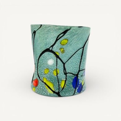 POLLOCK | Goti de Fornasa avec feuille d'argent | Murano-Store