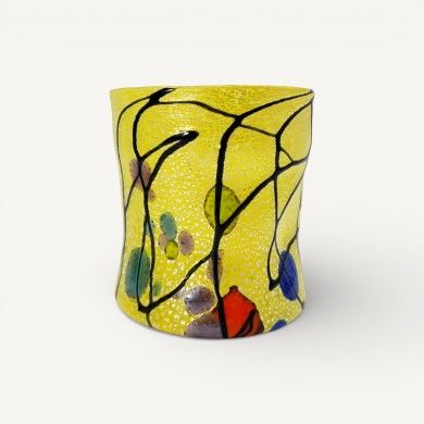 POLLOCK | Goti de Fornasa avec feuille d'argent | Murano-Store