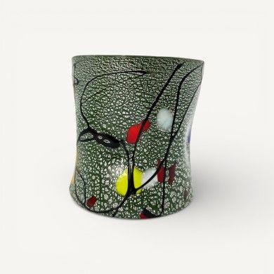 POLLOCK | Goti de Fornasa con Foglia Argento | Murano-Store