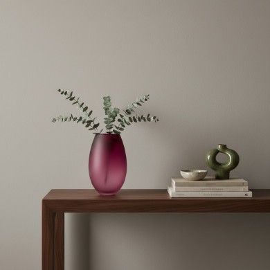 IVONNE | Satin Oval Vase | Murano-Store