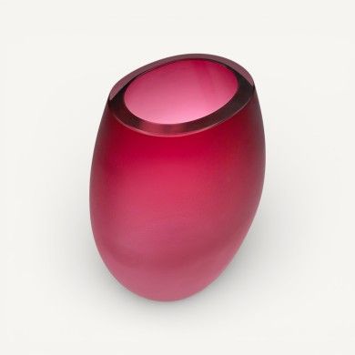 IVONNE | Satin Oval Vase | Murano-Store
