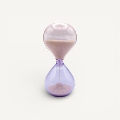 KAIROS | Sanduhr aus mundgeblasenem Glas in Rosa und Amethyst | Murano Store