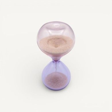 KAIROS | Sablier en verre soufflé rose et améthyste | Murano Store