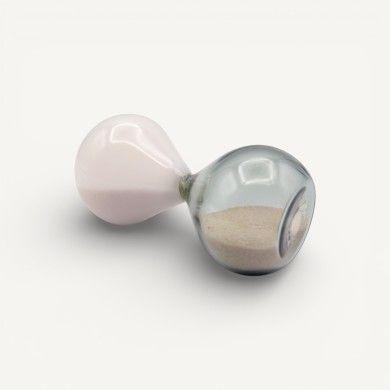 KAIROS | White and gray hourglass | Murano-Store