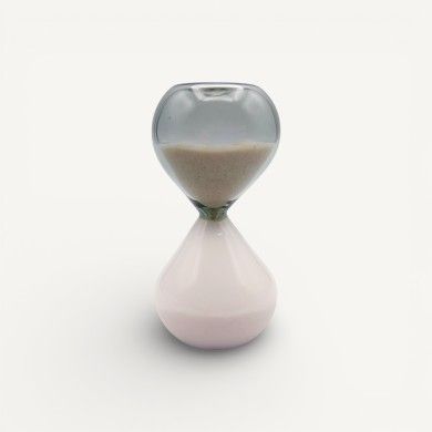 KAIROS | Reloj de arena gris y blanco | Murano-Store