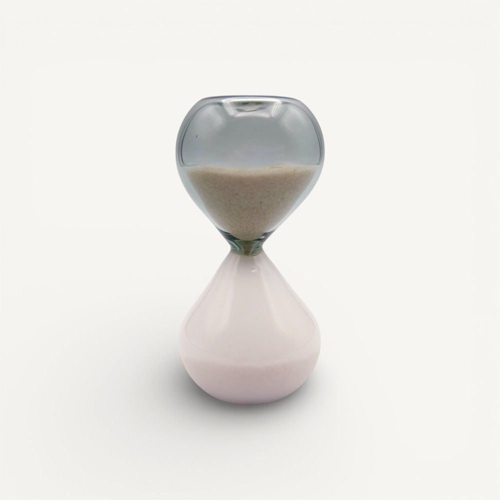 KAIROS | Reloj de arena gris y blanco | Murano-Store