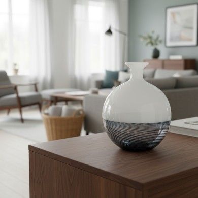 VERA | Weißes Glasgefäß | Gefäße und Ampullen | Murano-Store