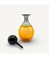 ALINA | Ampolla con tappo nero | ARANCIONE | vetro di Murano