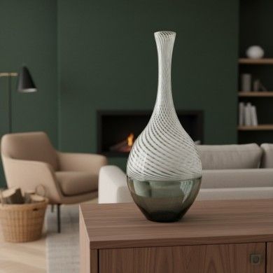 LEDA | Tarro de cristal blanco | Tarros y ampollas | Murano-Store