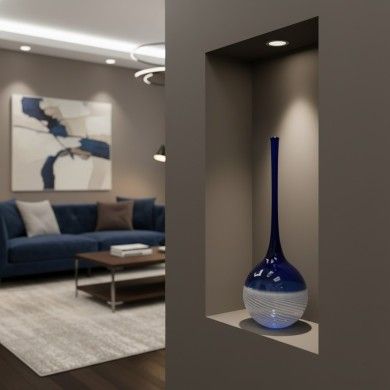 RENE' | Pot en verre bleu | Pots et Ampoules | Murano-Store