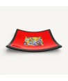 GEOX | Red Plate with Murrine | Murano-Store