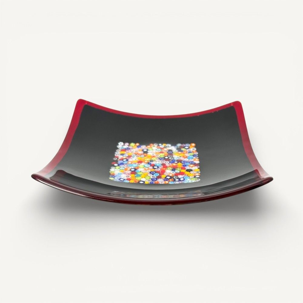 GEOX | Placa de diseño negra con Murrine | Murano-Store