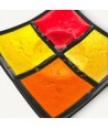 MILLENNIUM | Black Plate with Orange and Amber Squares | Murano Store