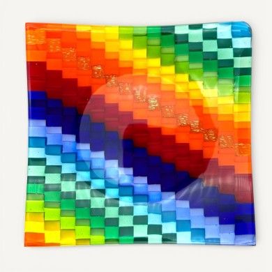 IRIDE | Colored Plate | Glass Mosaic | Murano-Store