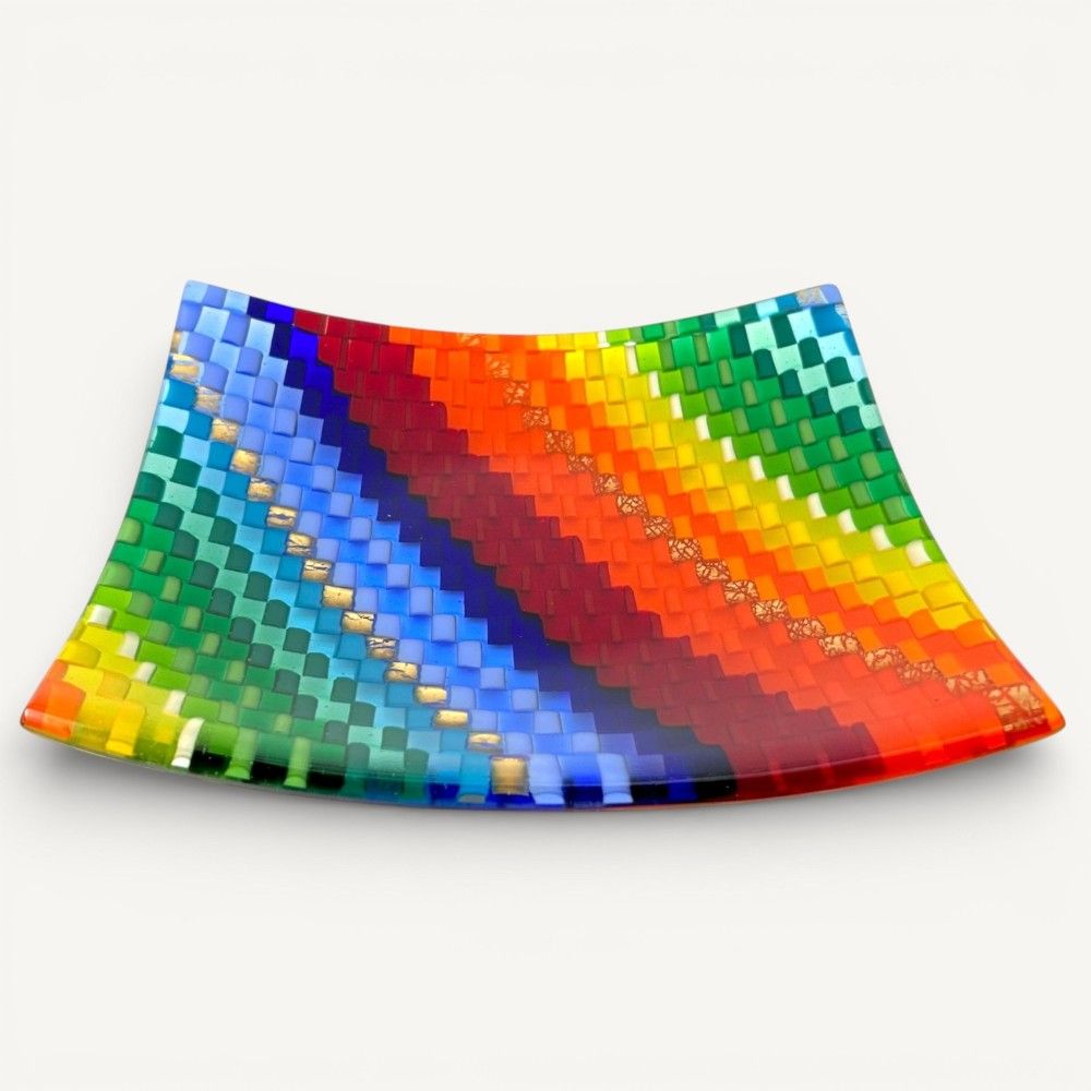 IRIDE | Piatto colorato | Vetro Mosaico | Murano-Store