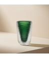 MONTERO - GREEN wrought and submerged vase in Murano glass