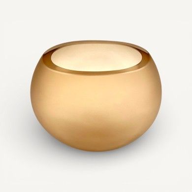 IVONNE | Vaso de Cetim Âmbar | Vidro Murano | Murano-Store