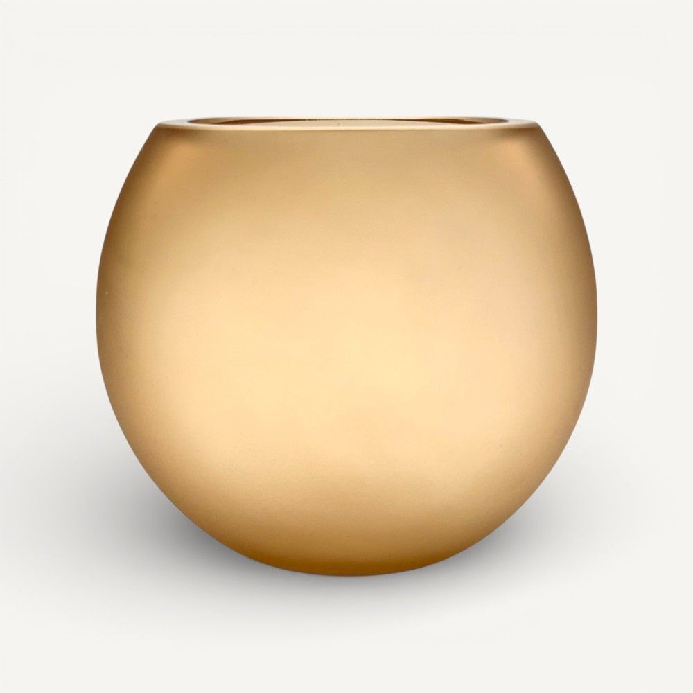 IVONNE | Amber Satin Vase | Murano Glass | Murano-Store