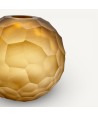SEVILLE | Amber satin-finish hammered vase | Murano Store