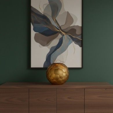 SEVILLE | Amber satin-finish hammered vase | Murano Store