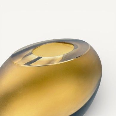 WATAMU | Jarrón de cristal ámbar satinado | Murano Store