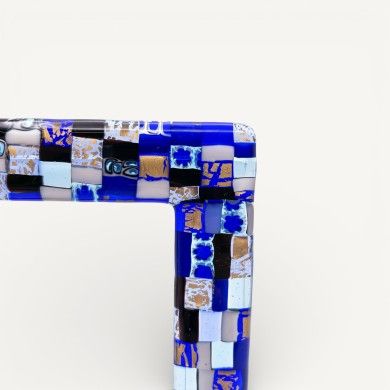 INSTANTI | Blue and Gold Mosaic Photo Frame | Murano-Store