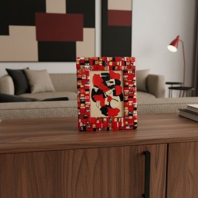 INSTANTI, mosaic and gold Murano glass photo frame | Murano Store