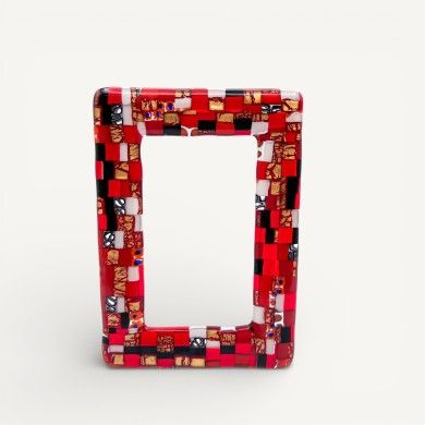 ISTANTI, Fotorahmen aus Muranoglas mit Mosaik und Gold | Murano Store