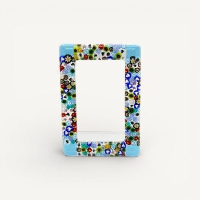 ARMONIA | Moldura azul clara com Murrine | Murano-Store